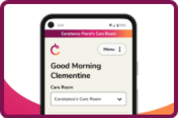 Phone screen showing the home page of the Careforth app.